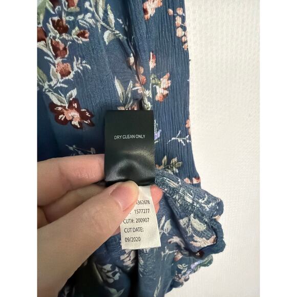 Torrid Floral Peplum Top Size 1 Boho Lace Trim 3/4 Sleeve Blouse 14 16 - Picture 7 of 10